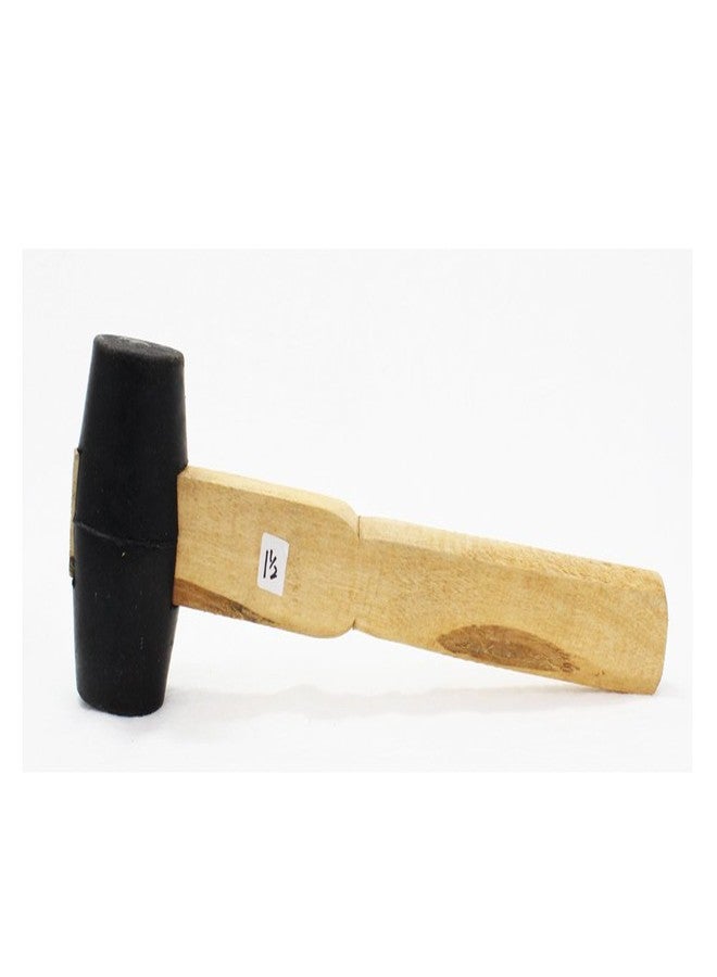 لافلي مطرقة مطاطية بقطر 1.5 بوصة من LOVELY® بمقبض خشبي لتأثير ناعم وبدون إتلاف - Image 4